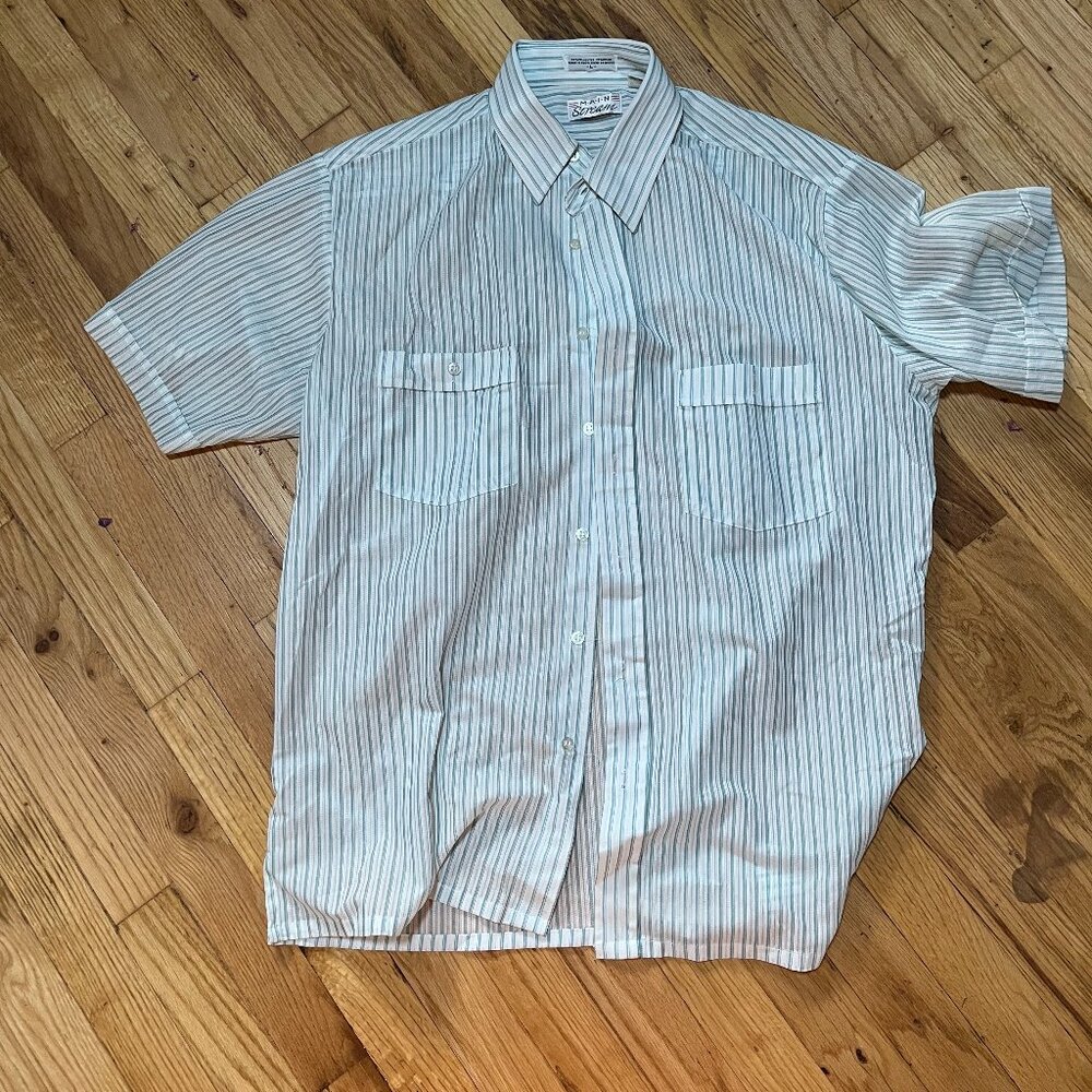 Vintage mens short sleeve button up